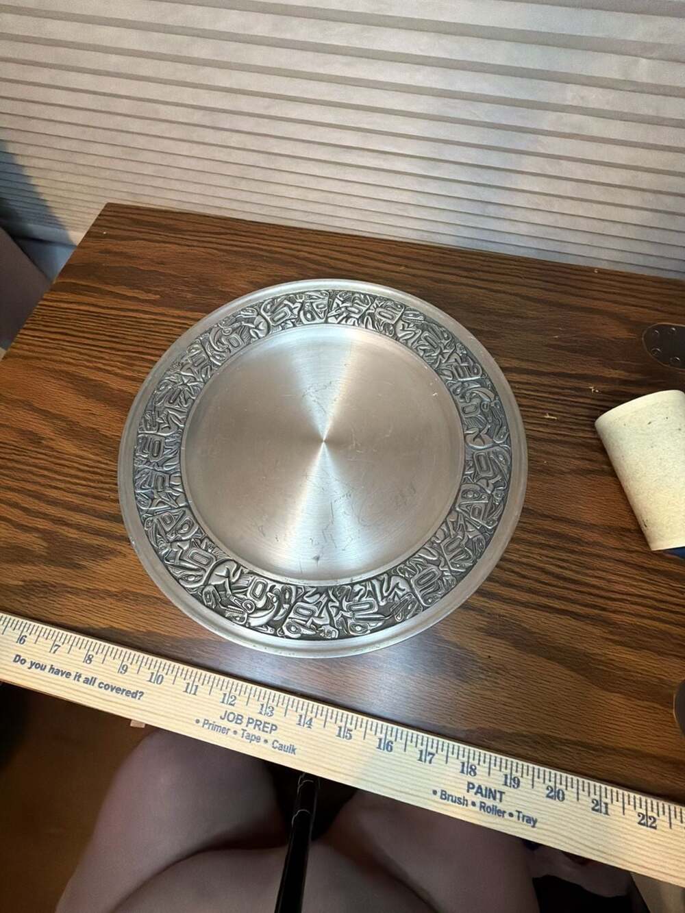 Vintage Boma Pewter Plate Haida First Nations Design Platter